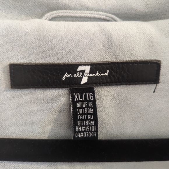 Seafoam 7 For All Mankind Trench Coat xl to 2xl or 3xl, no belt - Picture 5 of 9